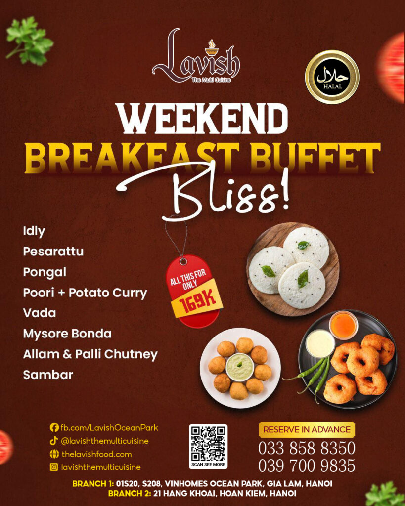 WEEKEND BREAKFAST BUFFET – BLISS AT LAVISH!